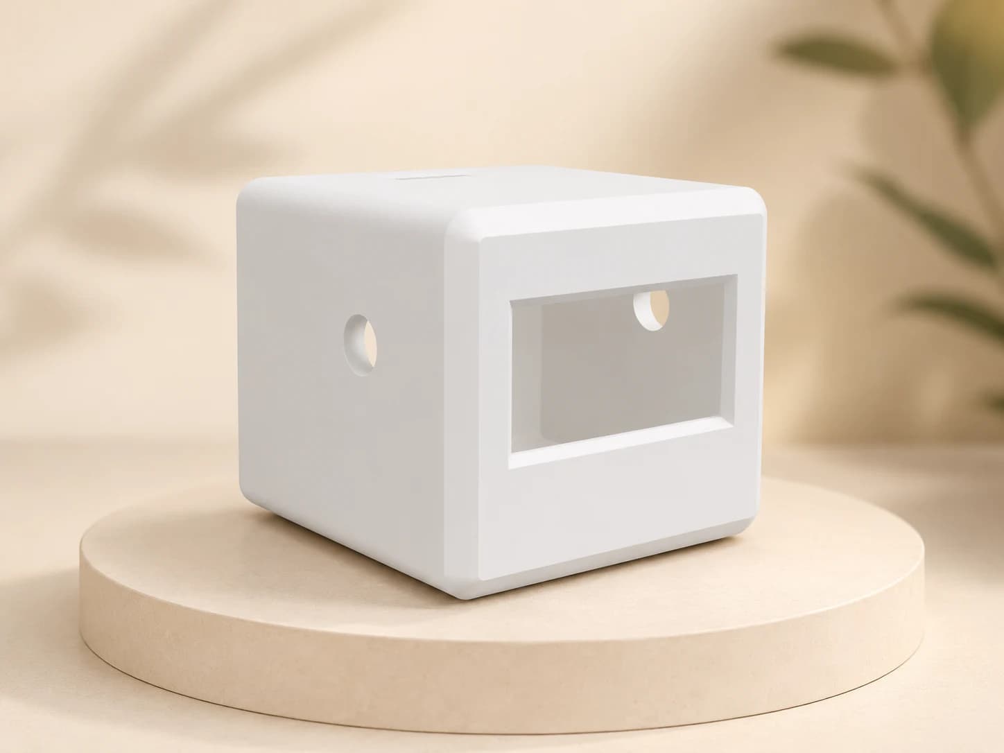 3D printable cassette player model preview with front controls and retro enclosure details