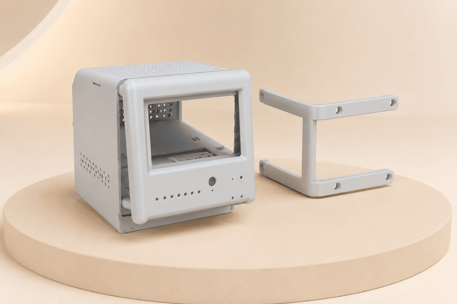 Mochi Tivi version 1 3D printable robot TV shell preview