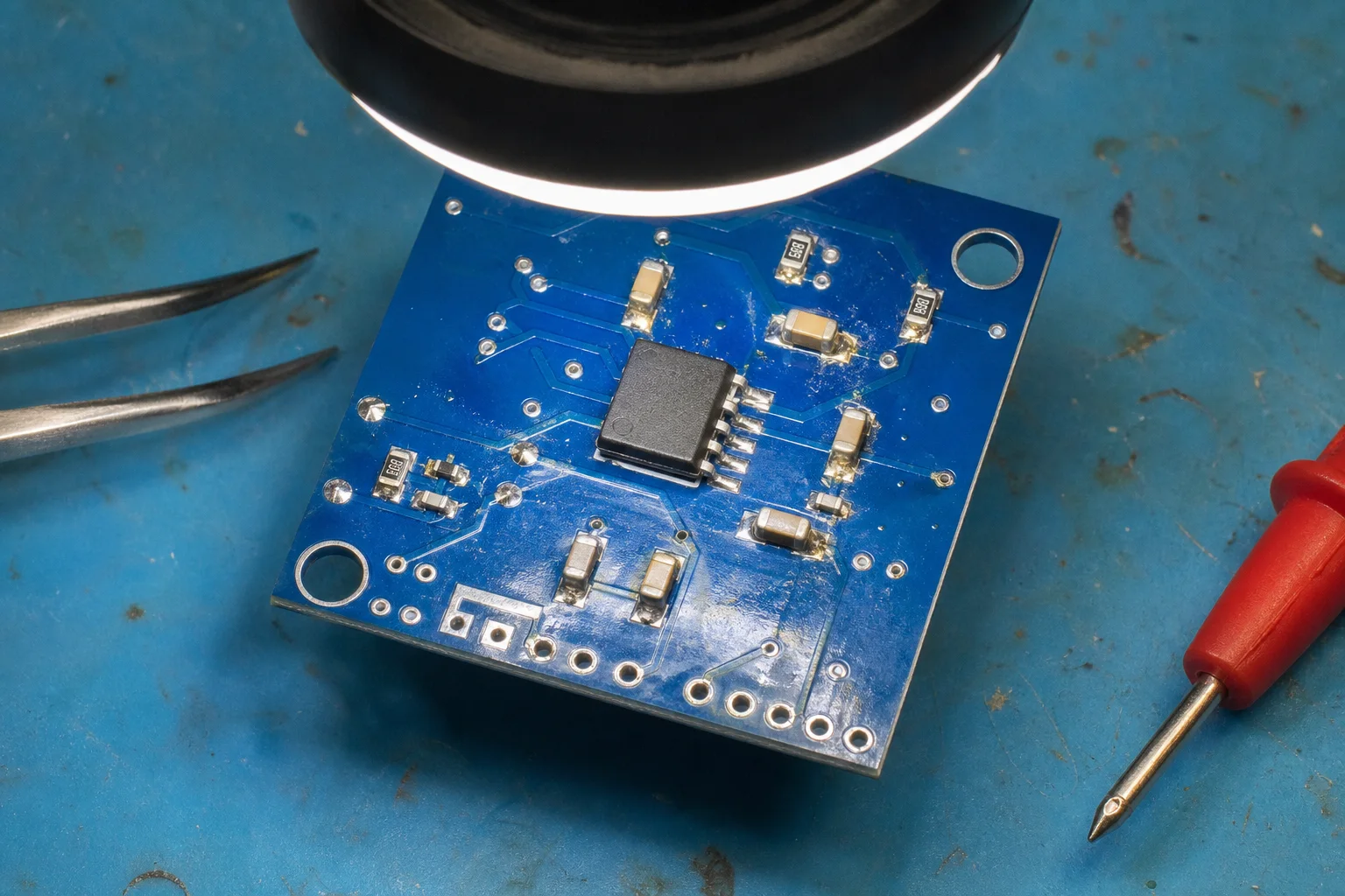 A clean SMD circuit board after assembly and inspection
