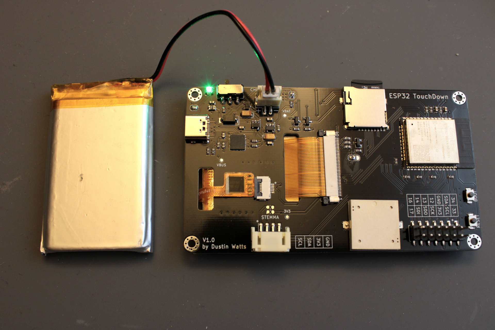 ESP32 TouchDown - All-in-One ESP32 Capacitive Touchscreen Board
