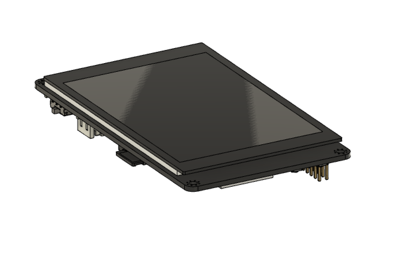 3D render of the ESP32 TouchDown board