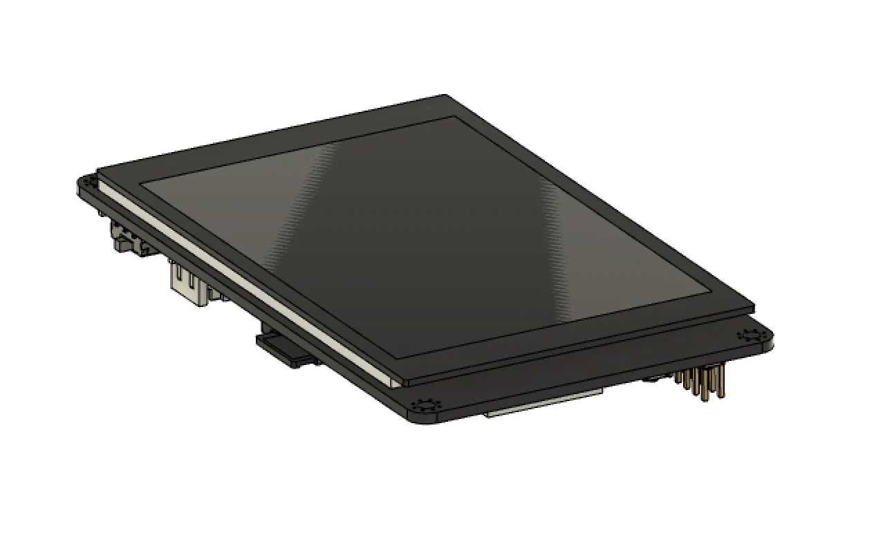 3D render of the ESP32 TouchDown board